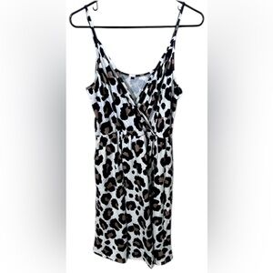 Animal print spaghetti strap dress NWOT